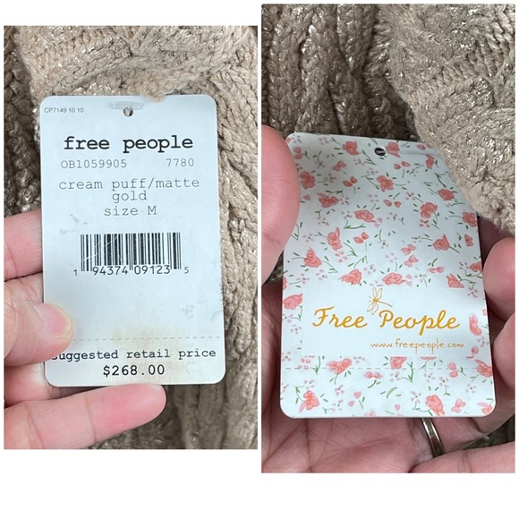 NWT Free People Womens Good As Gold Sweater Dress Size Medium - Picture 13 of 15